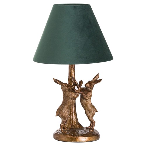 Gold marching hares table - gold,