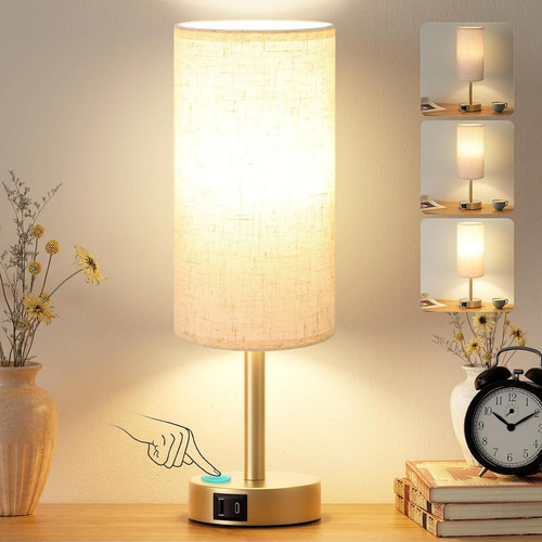 Gold bedside lamp touch lamps - bedside, lamp,
