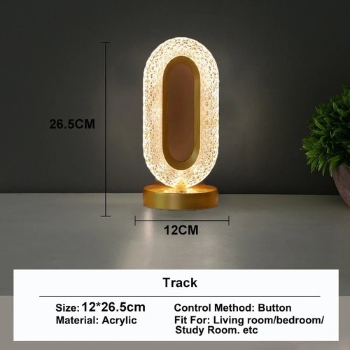 Usb led crystal table lamp - crystal,