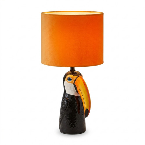 Toucan ceramic table lamp - toucan,