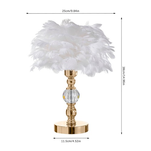Fluffy white feather bedside - white,