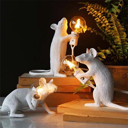 Led table lamp nordic mouse - table,