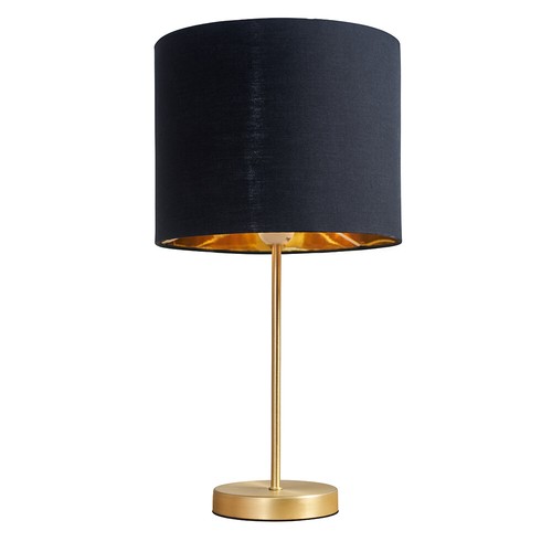 Gold stem table lamp bedside - gold,