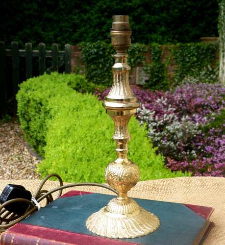 Brass table lamp desk bedside - lamp,