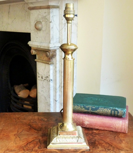 Brass corinthian column - brass,