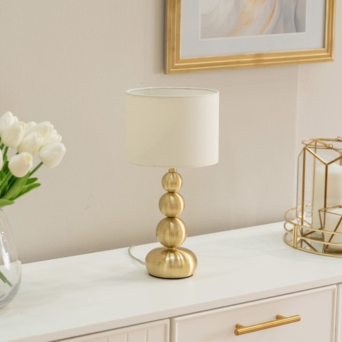 Pair table lamps stacked - table,